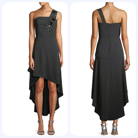 ParkerHeather Crepe Cocktail Dress w/ Beaded Strap - Picture 3 of 13